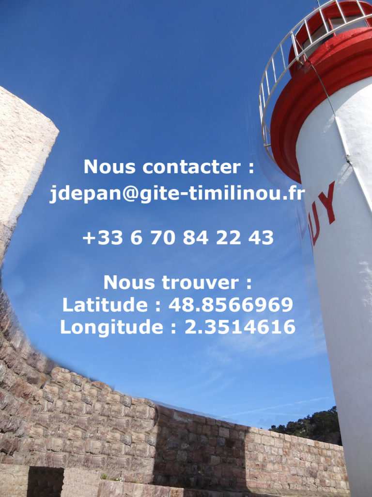 vue plongeante phare et coordonnées